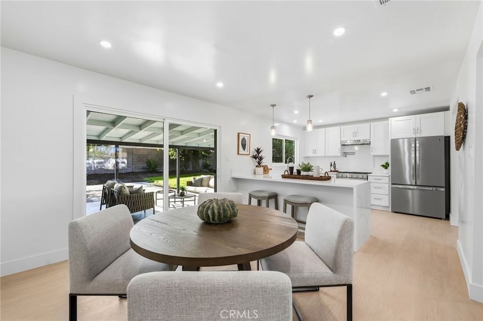Dining area facing kitchen