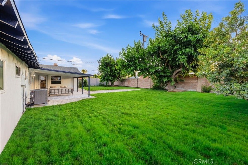 Landscaped yard